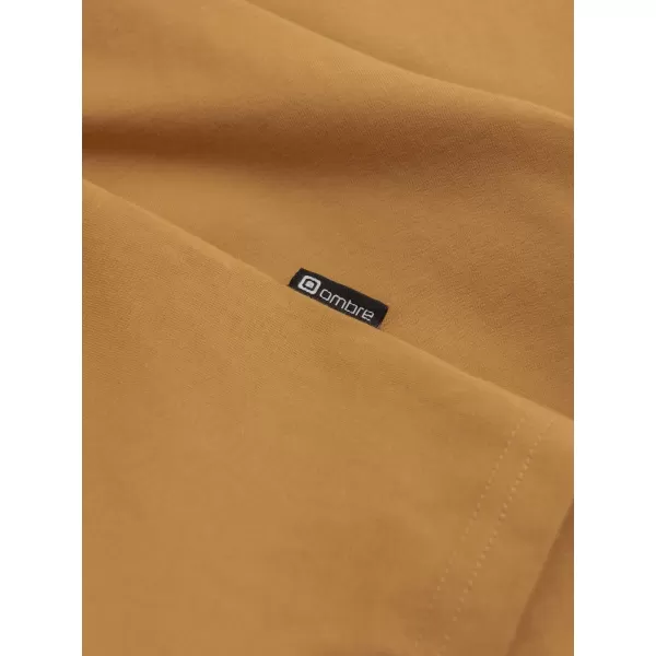  Muški majica s dugim rukavom OMBRE OM-LSBL-0106 SENF 