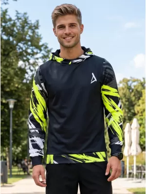 Muška premium funkcionalna majica ALTISPORT VOJ/ALM039MI01 CRNA I ŽUTA
