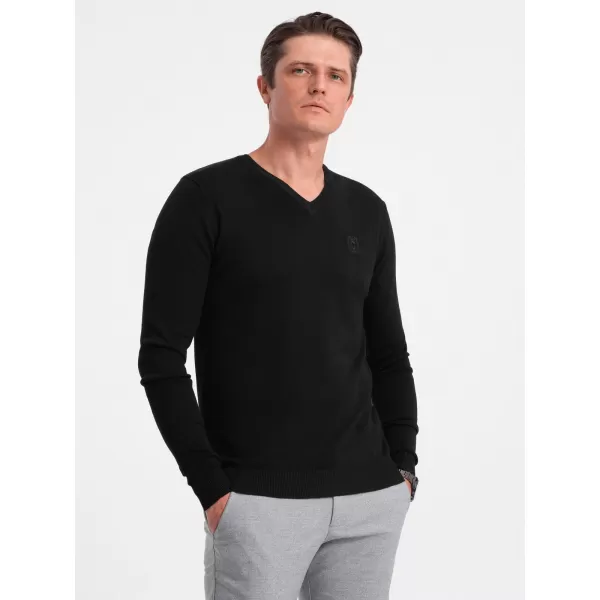  Muški džemper OMBRE OM-SWBS-0107 CRNI 