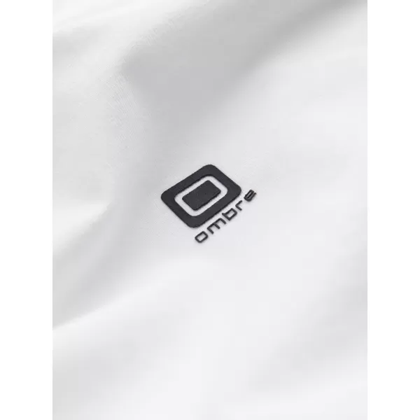  Muški majica s dugim rukavom OMBRE OM-LSCL-0110 BIJELA 