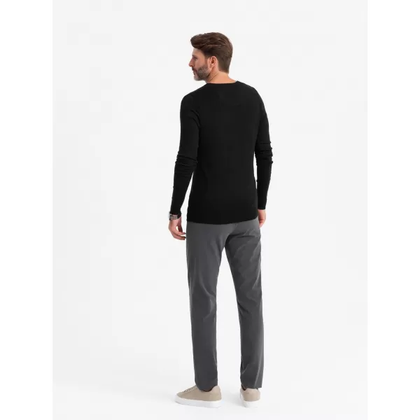  Muški džemper OMBRE OM-SWBS-0106 CRNI 