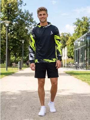 Muška premium funkcionalna majica ALTISPORT VOJ/ALM039MI01 CRNA I ŽUTA