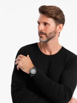 Muški džemper OMBRE OM-SWBS-0106 CRNI