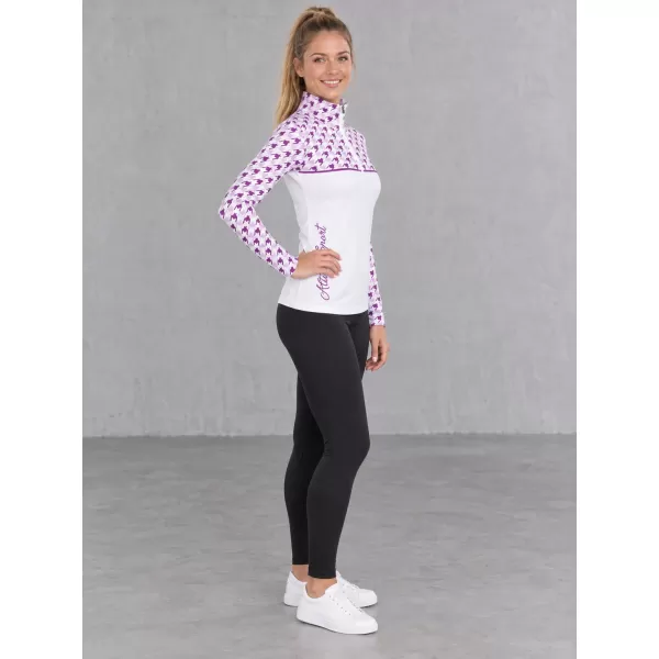  Ženska premium funkcionalna termo majica ALTISPORT VOJ/ALW048TER03 BIJELO/LJUBIČASTO 