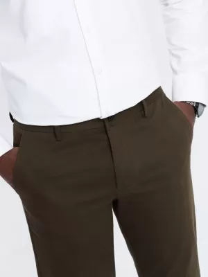 Hlače OMBRE OM-PACP-0190 TAMNA MASLINASTO ZELENA