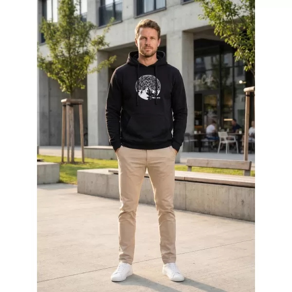  Muški sweatshirt ALTISPORT ALM172JN796 CRNO-BIJELO 