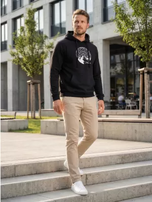 Muški sweatshirt ALTISPORT ALM172JN796 CRNO-BIJELO