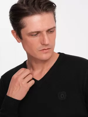Muški džemper OMBRE OM-SWBS-0107 CRNI