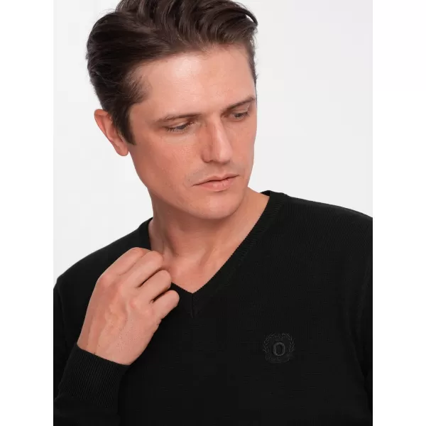  Muški džemper OMBRE OM-SWBS-0107 CRNI 