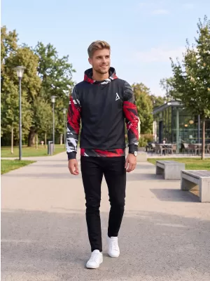 Muška premium funkcionalna majica ALTISPORT VOJ/ALM039MI01 CRNO I CRVENO