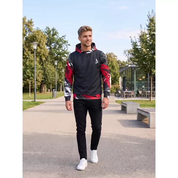  Muška premium funkcionalna majica ALTISPORT VOJ/ALM039MI01 CRNO I CRVENO 