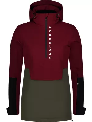 Ženski anorak NORDBLANC WINTERFUN NBWJL8130 TAMNOCRVENA