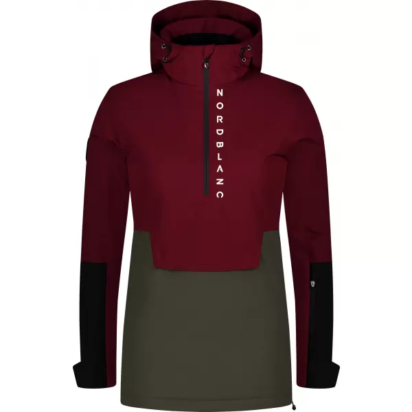  Ženski anorak NORDBLANC WINTERFUN NBWJL8130 TAMNOCRVENA 
