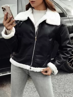 Ženska jakna DSTREET FURBLAZE TY4730 CRNI
