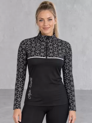 Ženska premium funkcionalna termo majica ALTISPORT VOJ/ALW053TER03 CRNO-BIJELO