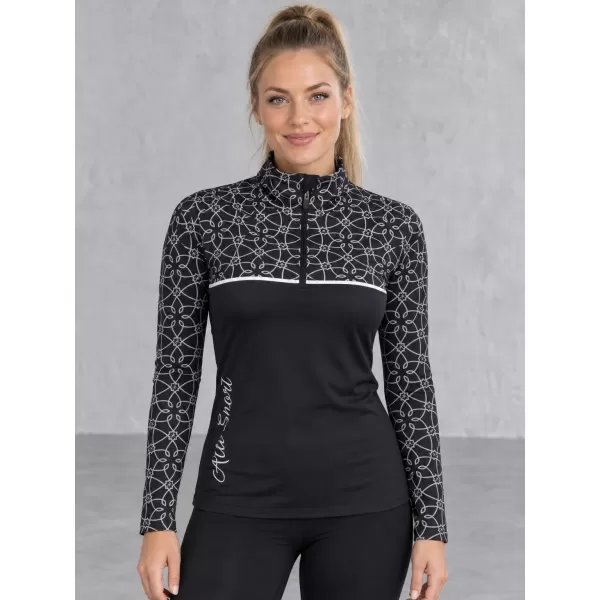  Ženska premium funkcionalna termo majica ALTISPORT VOJ/ALW053TER03 CRNO-BIJELO 