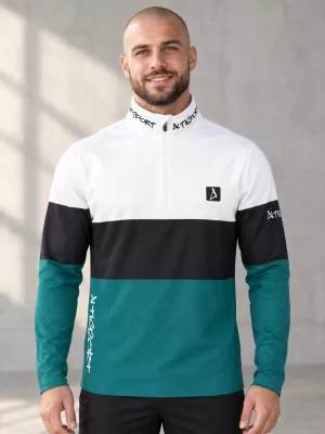 Muška premium funkcionalna termo majica ALTISPORT VOJ/ALM051TER03 BIJELO ZELENA