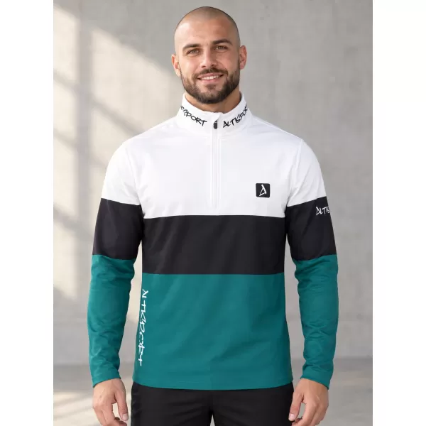  Muška premium funkcionalna termo majica ALTISPORT VOJ/ALM051TER03 BIJELO ZELENA 