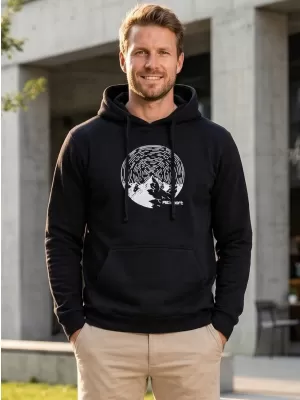 Muški sweatshirt ALTISPORT ALM172JN796 CRNO-BIJELO
