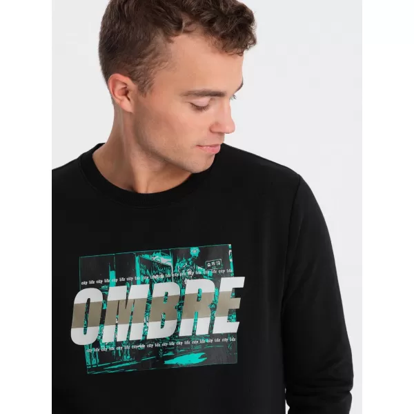  Muška dukserica OMBRE OM-SSPS-0156 CRNI 