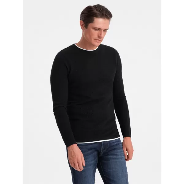  Muški džemper OMBRE OM-SWSW-0103 CRNI 