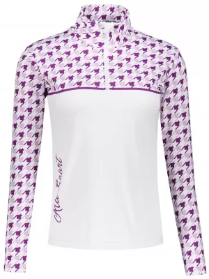 Ženska premium funkcionalna termo majica ALTISPORT VOJ/ALW048TER03 BIJELO/LJUBIČASTO