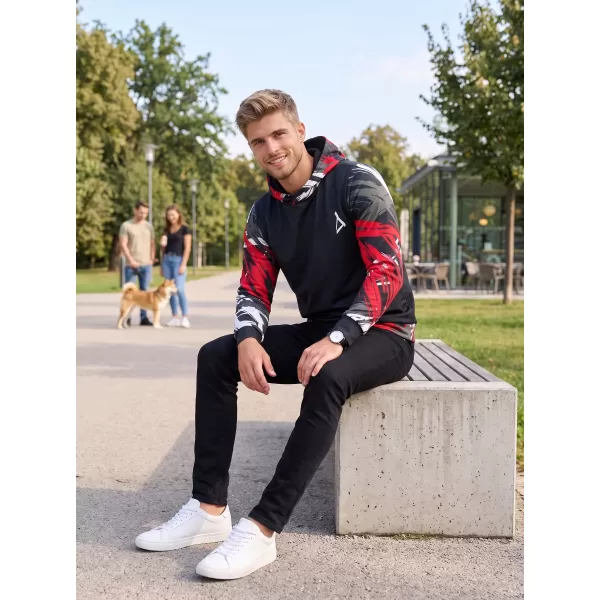  Muška premium funkcionalna majica ALTISPORT VOJ/ALM039MI01 CRNO I CRVENO 
