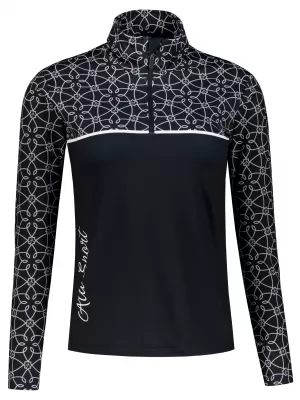 Ženska premium funkcionalna termo majica ALTISPORT VOJ/ALW053TER03 CRNO-BIJELO