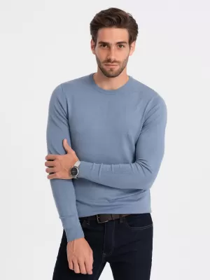 Muški džemper OMBRE OM-SWBS-0106 SVIJETLOPLAV