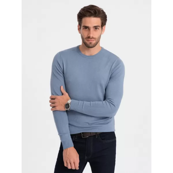  Muški džemper OMBRE OM-SWBS-0106 SVIJETLOPLAV 