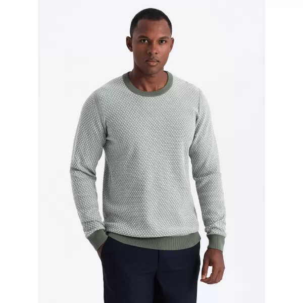  Muški pulover OMBRE OM-SWSW-0111 ZELENA 