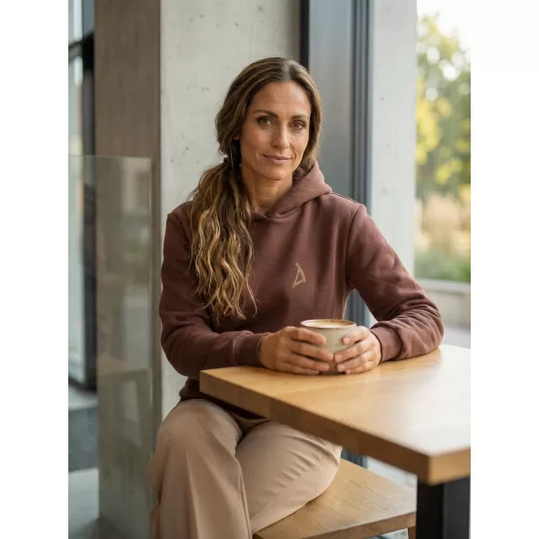  Ženski sweatshirt ALTISPORT BYB/ALW002BY289 ČOKOLADNO SMEĐA 