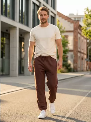 Muške trenirke ALTISPORT BYB/ALM002BY286 ČOKOLADNO SMEĐA