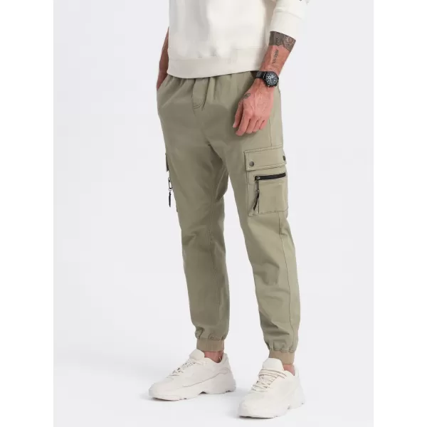  Hlače OMBRE OM-PAJO-0125 KAKI 