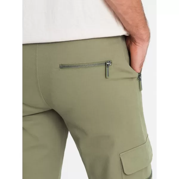  Hlače OMBRE OM-PACG-0204 MASLINA 