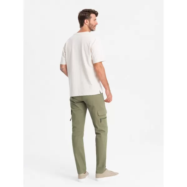  Hlače OMBRE OM-PACG-0204 MASLINA 