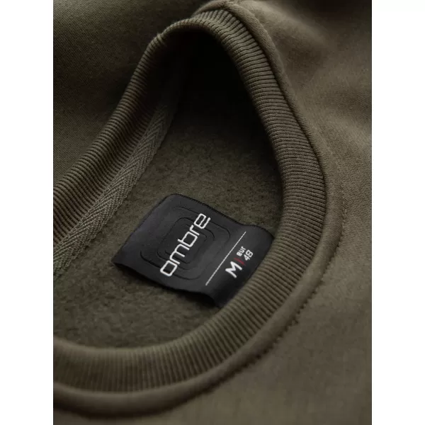  Muška dukserica OMBRE OM-SSPS-0181 TAMNA MASLINA 