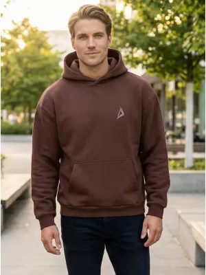 Muški sweatshirt ALTISPORT BYB/ALM002BY284 ČOKOLADNO SMEĐA