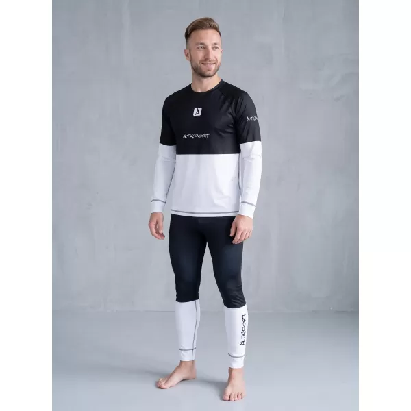  Muške premium funkcionalne termo hlače ALTISPORT VOJ/ALM051TER02 CRNO-BIJELO 