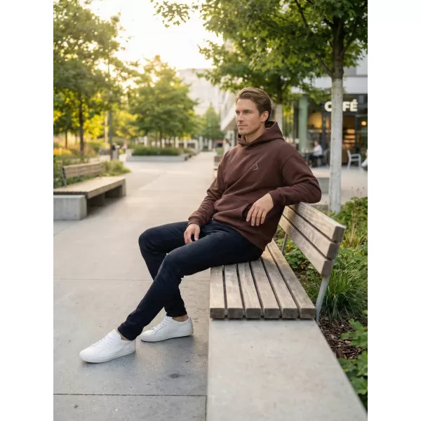  Muški sweatshirt ALTISPORT BYB/ALM002BY284 ČOKOLADNO SMEĐA 