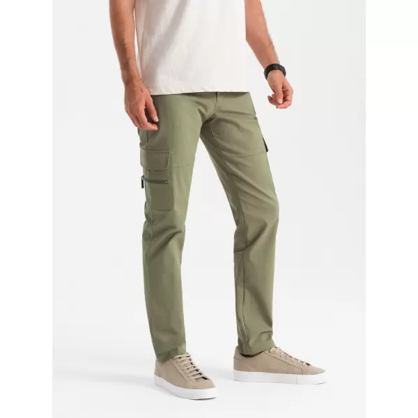  Hlače OMBRE OM-PACG-0204 MASLINA 