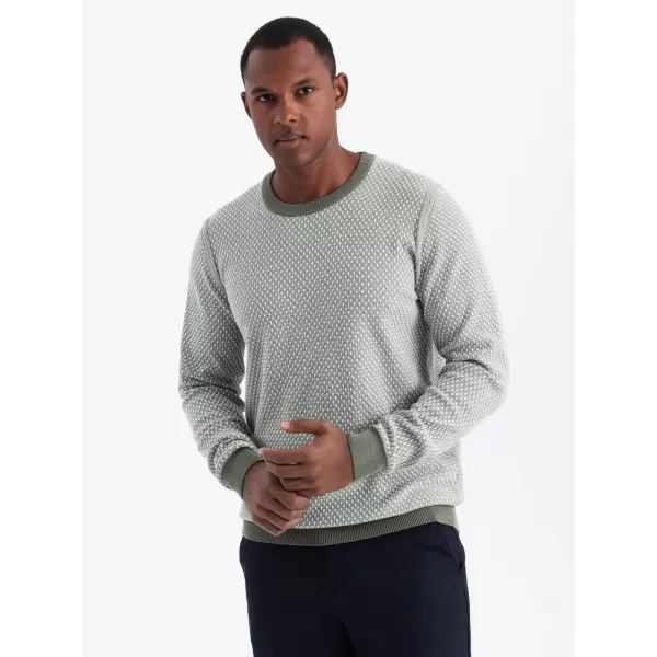  Muški pulover OMBRE OM-SWSW-0111 ZELENA 