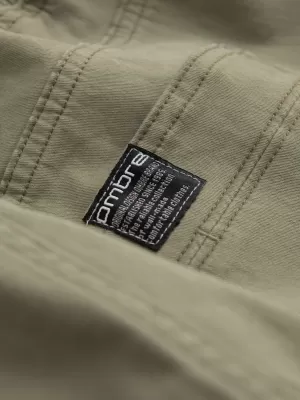 Hlače OMBRE OM-PAJO-0125 KAKI