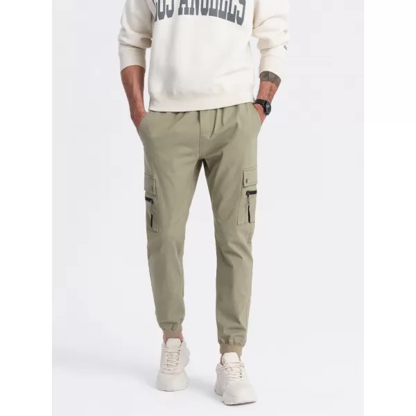  Hlače OMBRE OM-PAJO-0125 KAKI 