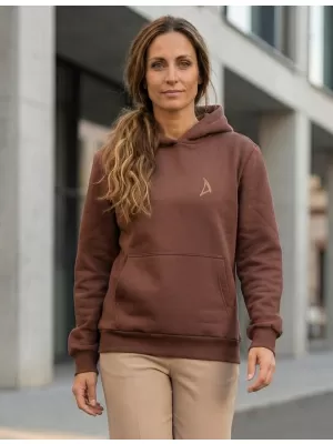 Ženski sweatshirt ALTISPORT BYB/ALW002BY289 ČOKOLADNO SMEĐA