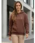 Ženski sweatshirt ALTISPORT BYB/ALW002BY289 ČOKOLADNO SMEĐA