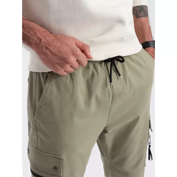  Hlače OMBRE OM-PAJO-0125 KAKI 