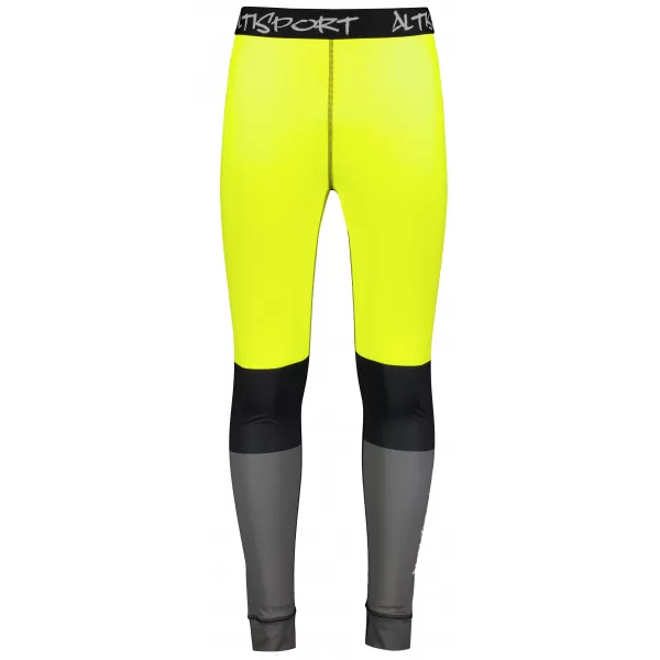  Muške premium funkcionalne termo hlače ALTISPORT VOJ/ALM051TER02 NEON ŽUTA/SIVA 