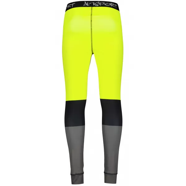  Muške premium funkcionalne termo hlače ALTISPORT VOJ/ALM051TER02 NEON ŽUTA/SIVA 