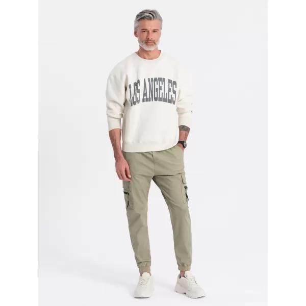  Hlače OMBRE OM-PAJO-0125 KAKI 